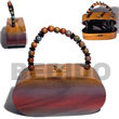 Natural Collectible Handcarved BFJ008ACBAG Shell Beads Shell Jewelry Collectible Wooden Bags