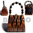 Natural Collectible Handcarved BFJ011ACBAG Shell Beads Shell Jewelry Collectible Wooden Bags