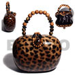 Natural Collectible Handcarved BFJ015ACBAG Shell Beads Shell Jewelry Collectible Wooden Bags