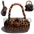 Natural Collectible Handcarved BFJ016ACBAG Shell Beads Shell Jewelry Collectible Wooden Bags