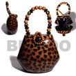 Natural Collectible Handcarved BFJ017ACBAG Shell Beads Shell Jewelry Collectible Wooden Bags