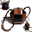 Natural Collectible Handcarved BFJ021ACBAG Shell Beads Shell Jewelry Collectible Wooden Bags