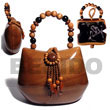 Natural Collectible Handcarved BFJ023ACBAG Shell Beads Shell Jewelry Collectible Wooden Bags