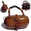 Natural Collectible Handcarved BFJ027ACBAG Shell Beads Shell Jewelry Collectible Wooden Bags