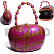 Natural Collectible Handcarved BFJ039ACBAG Shell Beads Shell Jewelry Collectible Wooden Bags