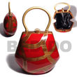 Natural Collectible Handcarved BFJ040ACBAG Shell Beads Shell Jewelry Collectible Wooden Bags