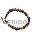 Natural Multicolored Buri Seed BFJ009AK Shell Beads Shell Jewelry Anklet