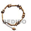 Natural Native Anklets With Wood Burning