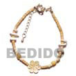 Natural 2-3 Coco Heishe Natural BFJ227AK Shell Beads Shell Jewelry Anklet