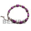 Natural Buri Seed Anklet In Lavender BURIAK4 Shell Beads Shell Jewelry Anklet