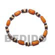 Natural Orange Buri Seeds Bracelet