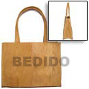 Natural Ginit Recta Bag With Stitch
