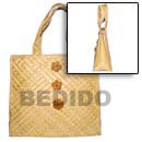 Natural Pandan Heavy Duty Bag With Coco Flower