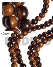 3 Beads Strands of tiger camagong round beads