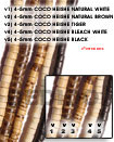 Natural 4-5mm Coco Heishe Natural White Beads