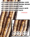 Natural 4-5mm Coco Heishe Black BFJ002CH_V5 Shell Beads Shell Jewelry Coco Necklace