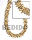 Natural Buri Seed Tiger Quarter Moon Beads