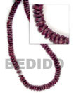 Natural Coco Flower Beads Wine Colored