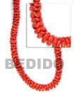 Natural Coco Flower Beads Red