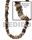 Natural Square Cut Black Lip 5-6mm BFJ004SQ Shell Beads Shell Jewelry Shell Beads