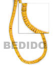Natural 4-5mm Mango Yellow Coco Heishe Beads