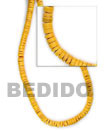 Natural 4-5 Mango Yellow Coco Heishe BFJ010CH Shell Beads Shell Jewelry Coco Necklace