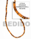 Natural Orange Hammershell Shell Beads In Strands Or