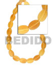 Natural Flat Oval Golden Horn BFJ011BN Shell Beads Shell Jewelry Horn Beads