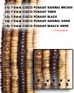 Natural 7-8mm Coco Pokalet Black Beads