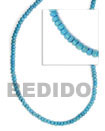Natural 2-3mm Coco Pokalet Bright Blue Beads