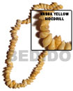 Natural Nassa Yellow Shell Side Drill In Beads