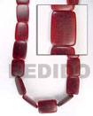 Natural Red Horn Flat Square Beads