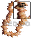 Natural Orange Frog Shell Sidedrill BFJ036SPS Shell Beads Shell Jewelry Shell Beads