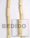 Natural Natural White Wood Tube Woodbeads