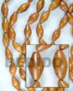 Natural Bayong Football 10x20mm In BFJ096WB Shell Beads Shell Jewelry Wood Beads
