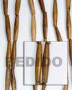 Natural Robles Football Stick 6x25 In BFJ098WB Shell Beads Shell Jewelry Wood Beads