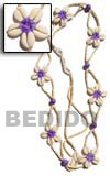 Natural Lavender Floral Cowrie Shell BFJ008BT Shell Beads Shell Jewelry Belts