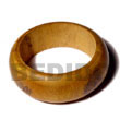 Natural Robles Rounded Wood Bangle   BFJ079BL Shell Beads Shell Jewelry Wooden Bangles