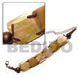 Natural Sq. Cut mother of pearl Weaved   Wax BFJ495BR Shell Beads Shell Jewelry Shell Bracelets