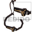 Natural Macramie Wooden Cross Bracelet BFJ5063BR Shell Beads Shell Jewelry Wooden Bracelets