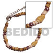 Natural Pink Luhuanus yellow Nassa   BFJ5076BR Shell Beads Shell Jewelry Shell Bracelets