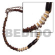 Natural Black Buri Seed white Clam   BFJ5077BR Shell Beads Shell Jewelry Coco Bracelets