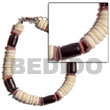 Natural 7-8mm Coco Pokalet. Bleached BFJ5081BR Shell Beads Shell Jewelry Coco Bracelets