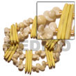 Natural Yellow Coco Stick   White BFJ5087BR Shell Beads Shell Jewelry Shell Bracelets