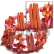 Natural Orange Coco Stick & Coco BFJ5088BR Shell Beads Shell Jewelry Coco Bracelets
