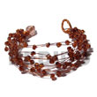 Natural 8 Rows Copper Wire Cuff BFJ5208BR Shell Beads Shell Jewelry Glass Beads Bracelets