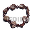 Natural Brown Kabibe Shell Nuggest BFJ5226BR Shell Beads Shell Jewelry Shell Bracelets