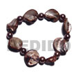 Natural Brown Kabibe Shell Nuggest Elastic