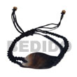 Natural Black Macrame Blacklip Shell BFJ5262BR Shell Beads Shell Jewelry Macrame Bracelets