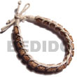 Natural Mahogany Cylinder Beads In BFJ5266BR Shell Beads Shell Jewelry Macrame Bracelets